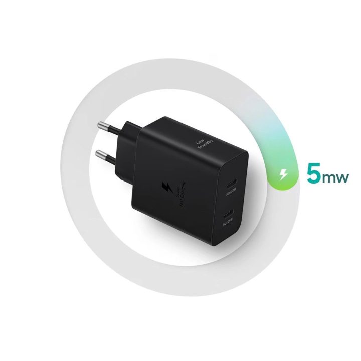 Samsung Power Adapter Duo EP“ tinklo įkroviklis 2x USB-C, 50 W – juodas