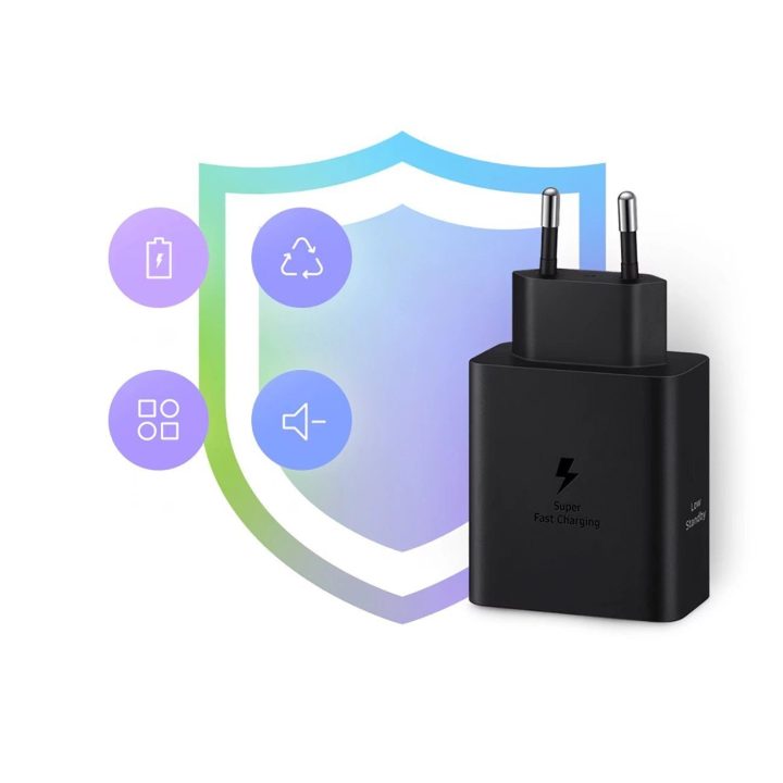 Samsung Power Adapter Duo EP“ tinklo įkroviklis 2x USB-C, 50 W – juodas