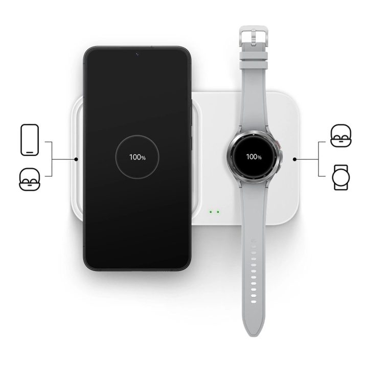 Samsung“ belaidis įkroviklis Duo EP-inductive charger“ 15 W, baltas