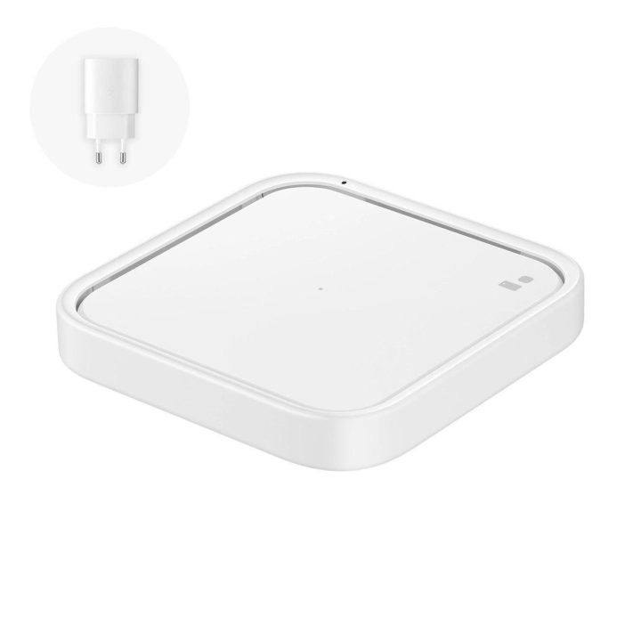 Samsung“ bevielis įkrovimo įrenginys EP- 15W indukcinis įkroviklis - baltas + įkroviklis