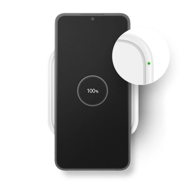 Samsung“ bevielis įkrovimo įrenginys EP- 15W indukcinis įkroviklis - baltas + įkroviklis