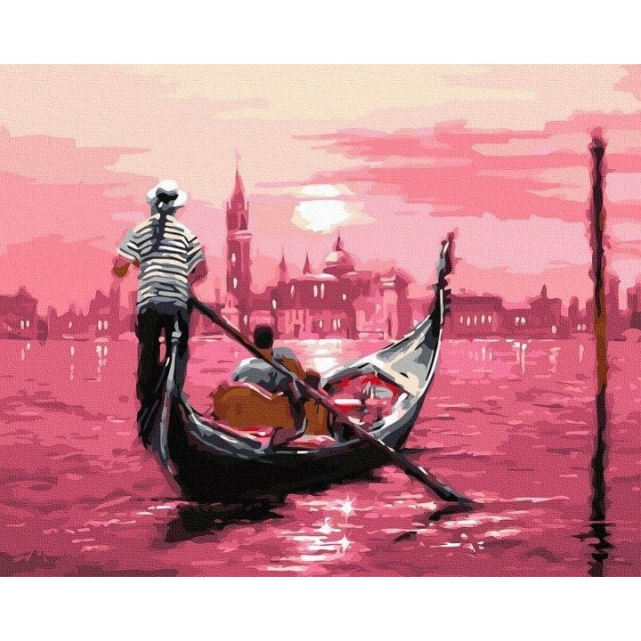 Tapyba pagal skaičius Rožinė Venecija 40x50 cm