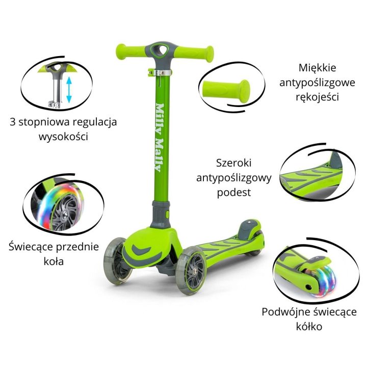 Paspirtukas SCOOTER Boogie žalias