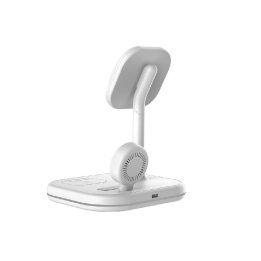 indukcinis įkroviklis su laikikliu su MagSafe išmaniajam telefonui/Apple Watch/AirPods - baltas