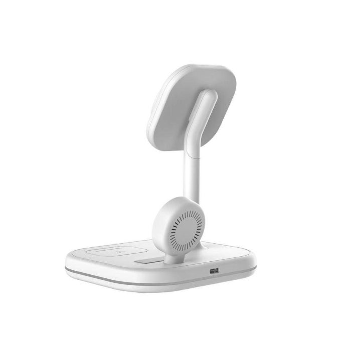 indukcinis įkroviklis su laikikliu su MagSafe išmaniajam telefonui/Apple Watch/AirPods - baltas