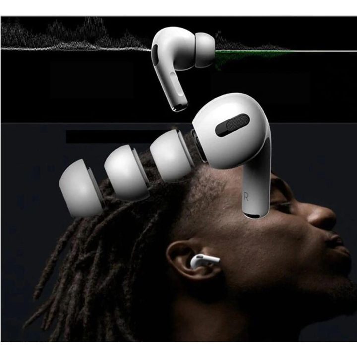 ausų gaubteliai AirPods Pro 1 / 2“, dydžiai S / M / L – balti (3 vnt.)