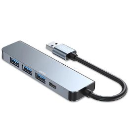 HUB V0 5in1 USB C - pilka