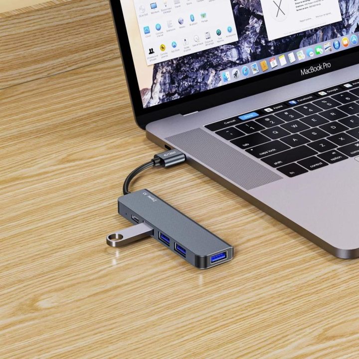 HUB V0 5in1 USB C - pilka