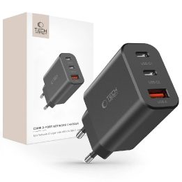 tinklo įkroviklis 2x USB A QC 3.0 – juodas