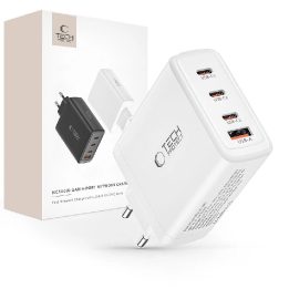 įkroviklis GaN 3x USB A QC 3.0 - baltas