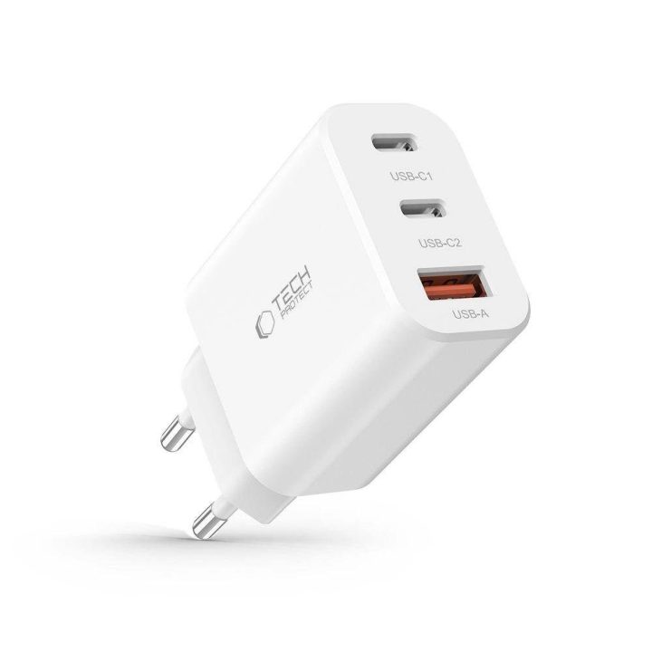 tinklo įkroviklis 2x USB A QC 3.0 - baltas