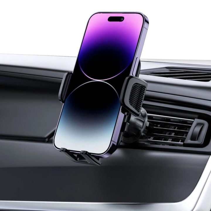 automobilio telefono laikiklis kabinai/vėdinimo angai - juodas
