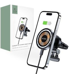laikiklis automobiliui su MagSafe 15 W indukciniu įkrovikliu montuojamas į ventiliacijos angą - juodas