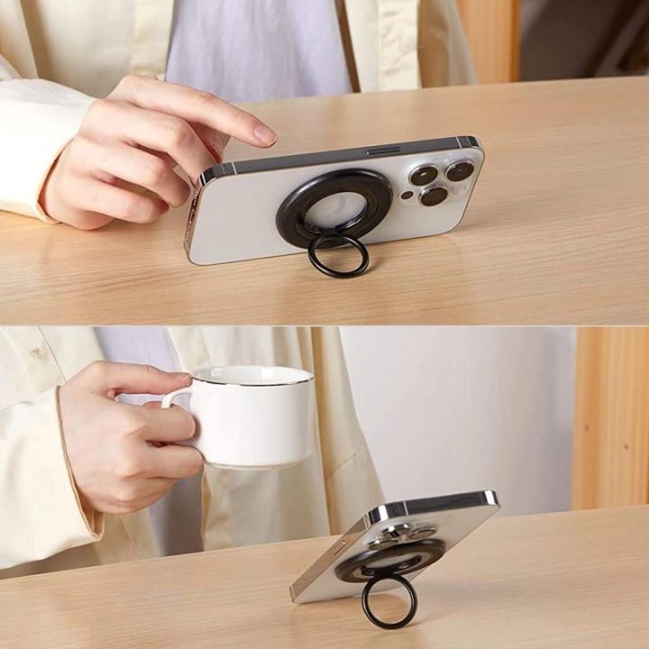 magnetinis laikiklis / žiedas telefonui su MagSafe - pilkas
