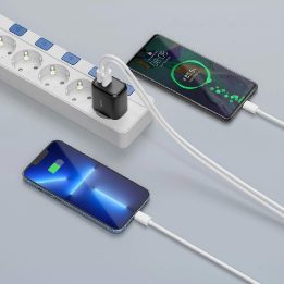 USB A QC 3.0“ tinklo įkroviklis, juodas