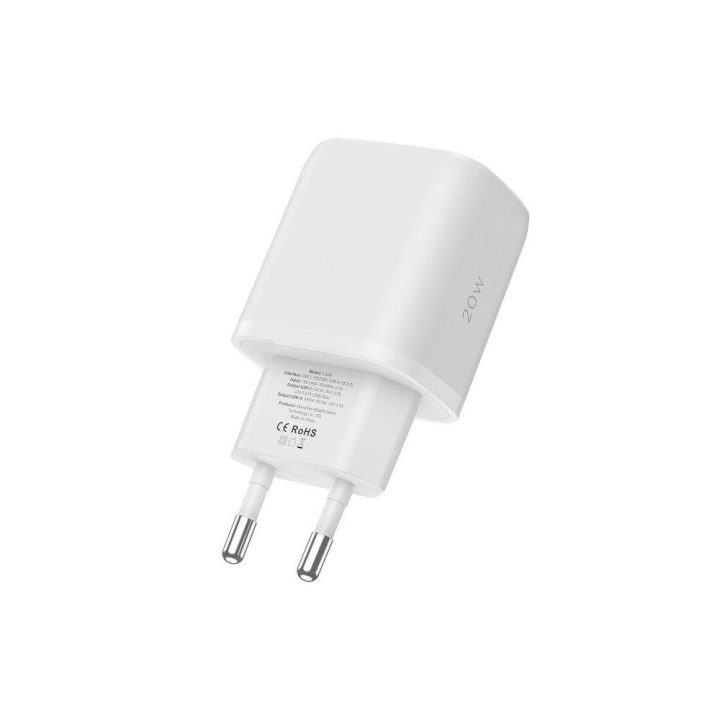 C20W USB A QC 3.0 tinklo kroviklis - baltas