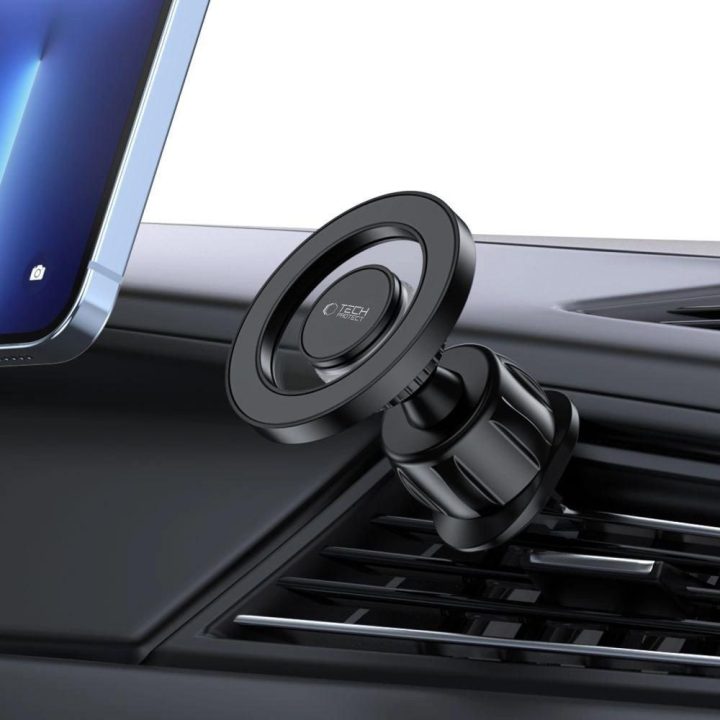 laikiklis automobilio telefonui su MagSafe prietaisų skydeliui / oro ištraukimo angoms - juodas