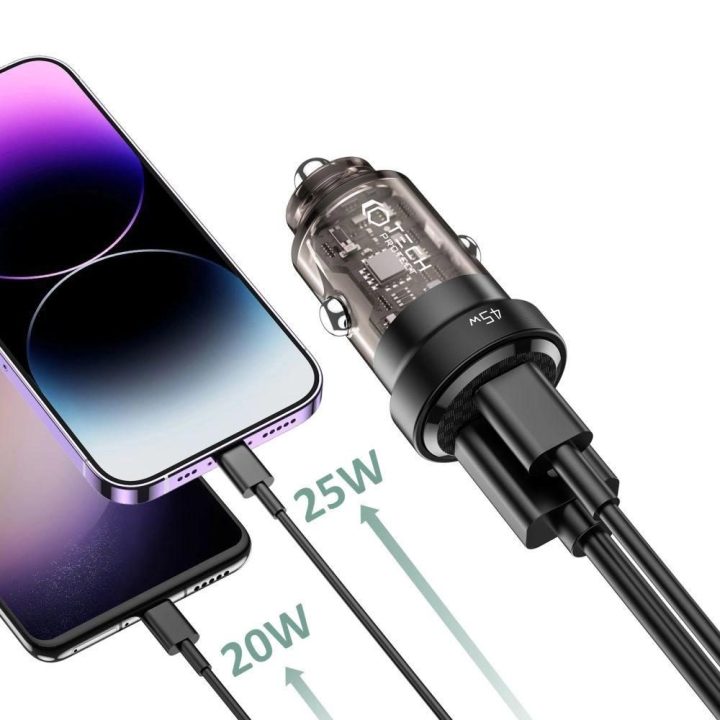 automobilinis įkroviklis USB A QC 3.0 - juodas