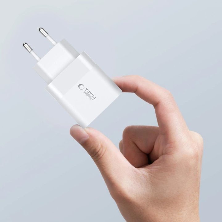 pakrovėjas 2x USB-C PD 20W - baltas