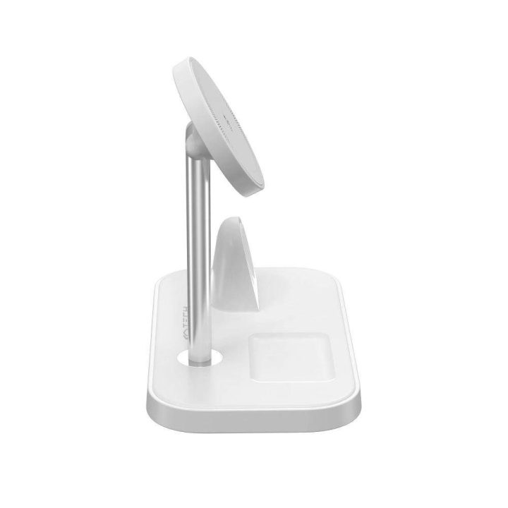 įkroviklis su 3in1 MagSafe stovu išmaniajam telefonui / Apple Watch / AirPods - baltas