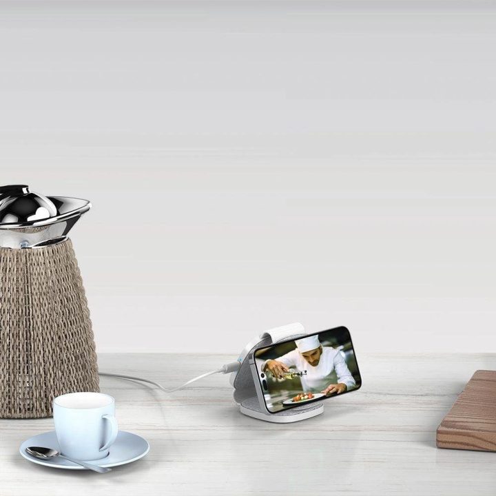 indukcinis įkroviklis su MagSafe išmaniesiems telefonams / Apple Watch / AirPods - pilkas