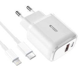 USB C / Lightning kabeliu - baltas