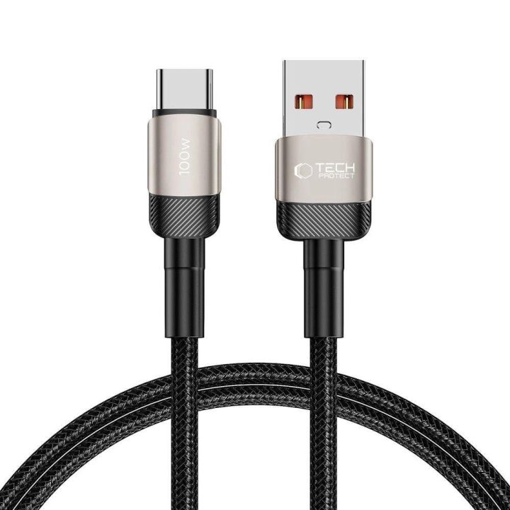 USB C kabelis 100W 5A 1m - titaninis
