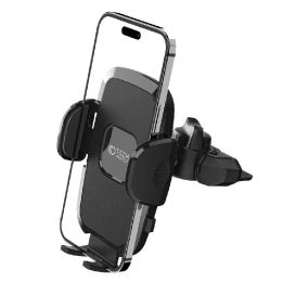 automobilinis telefono laikiklis su CD įrenginiu - juodas