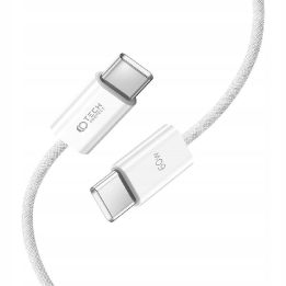 USB C PD kabelis 60W 3A 1m - baltas
