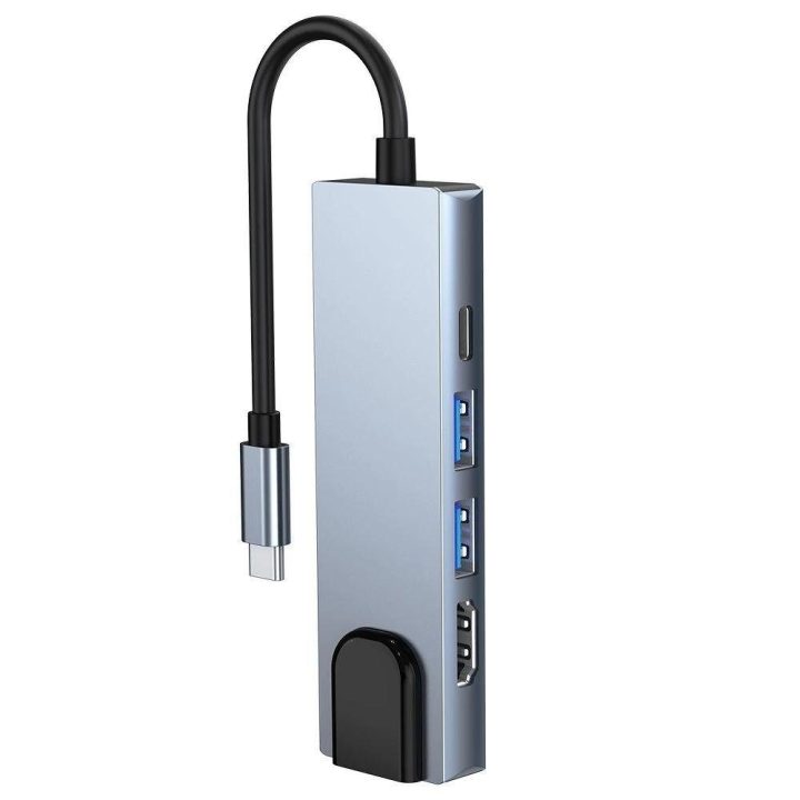 5in1 USB C / HDMI / RJ45 - pilka