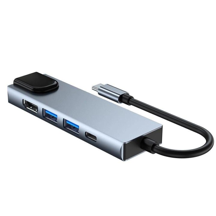 5in1 USB C / HDMI / RJ45 - pilka