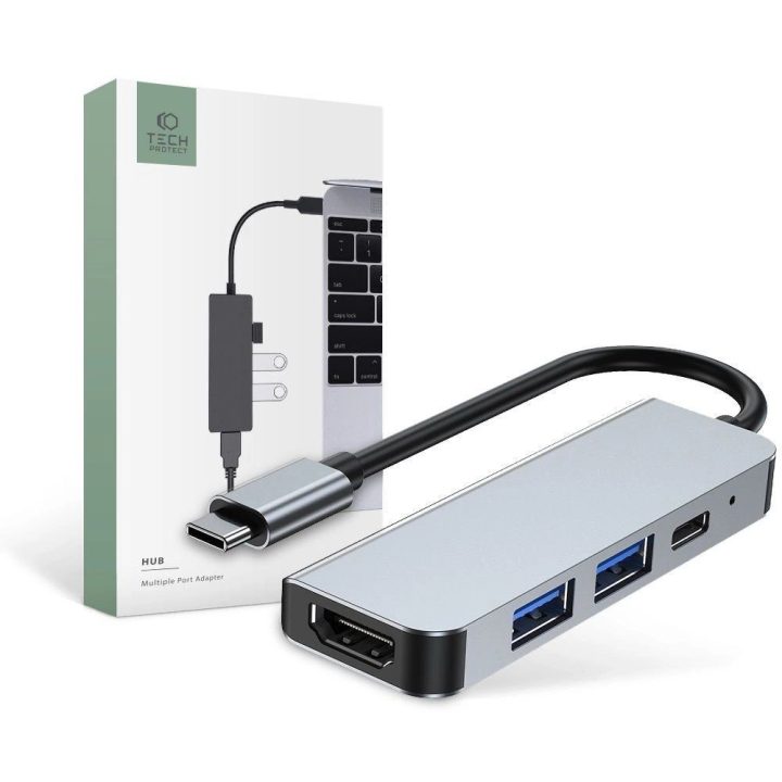 4in1 USB C / HDMI - pilkas