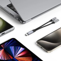 PD 60W 6A / mini jungtis 3.5mm (moteriška) - USB-C (moteriška) laidas - juodas