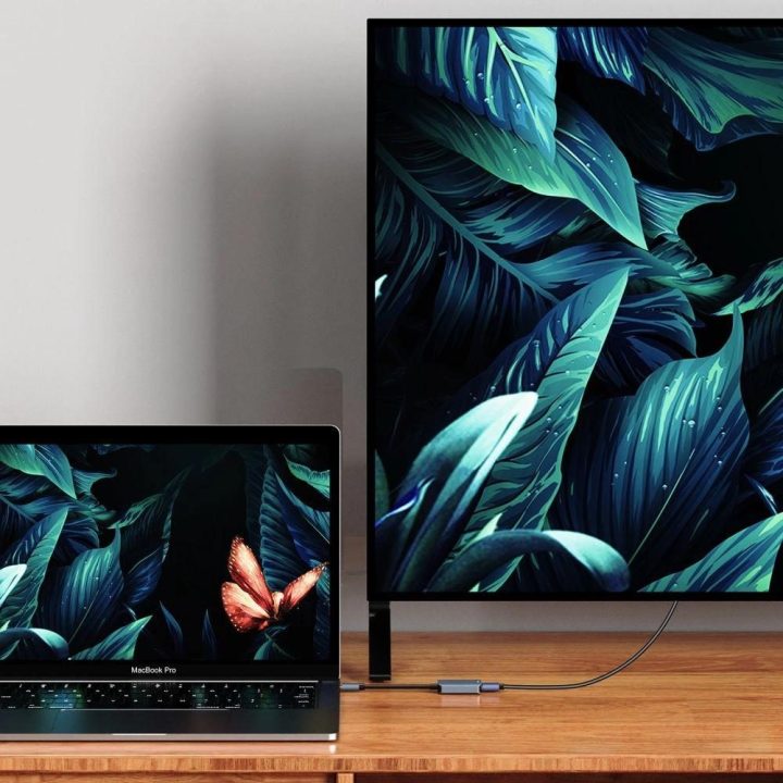 USB-C (vyriškas) / HDMI (moteriškas) 4K 60Hz adapteris – juodas