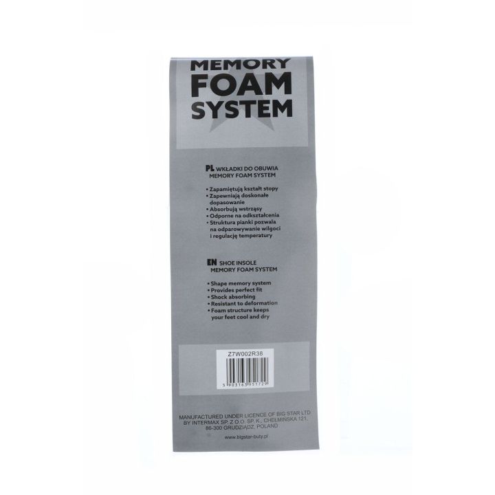 Footwear Insoles BIG STAR Memory Foam System 2 Pairs