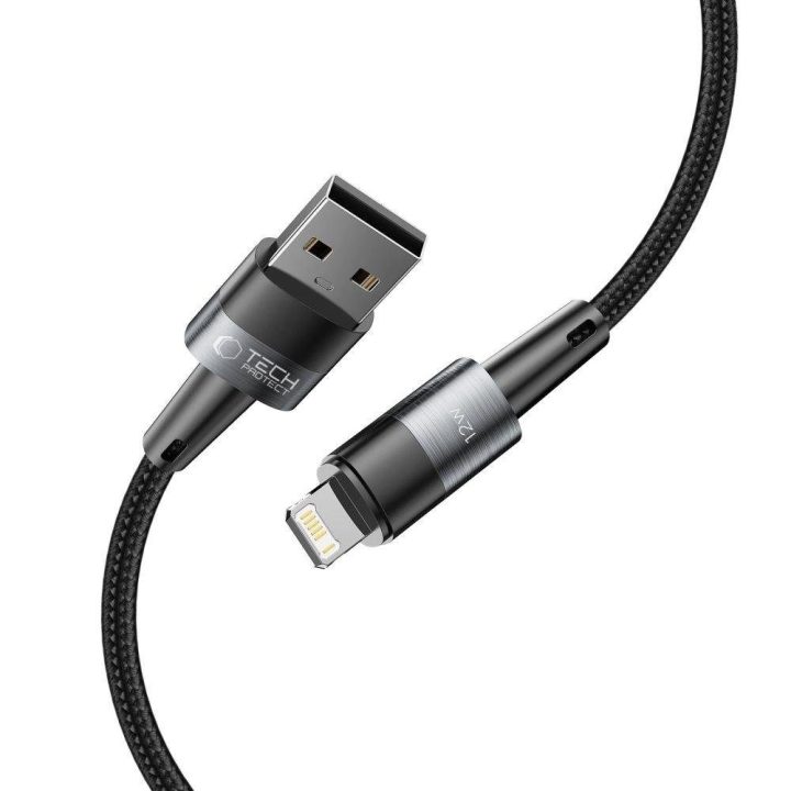 Lightning / Lightning“ laidas 12W 2,4A 1 m - pilkas
