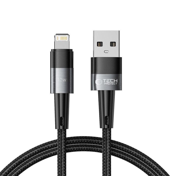 Lightning / Lightning“ laidas 12W 2,4A 1 m - pilkas