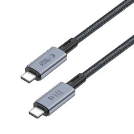 USB C 4.0 PD laidas 240W 8K 40Gbps 1m - pilkas