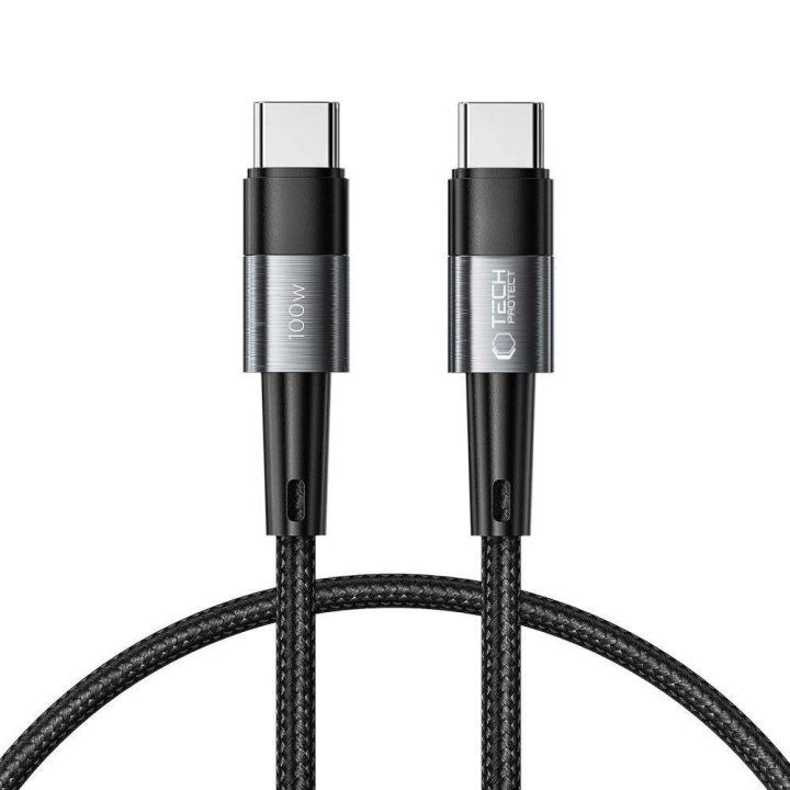 USB C PD laidas 100W 5A 0,25 m – pilkas“