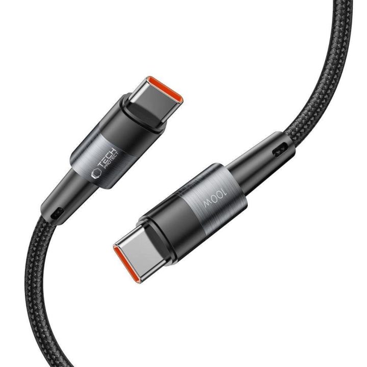 USB C PD laidas 100W 5A 0,25 m – pilkas“