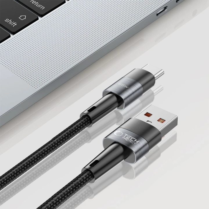 USB C laidas 66W 6A 2m - pilkas