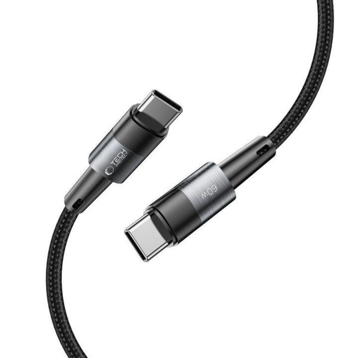 USB C PD laidas 60 W, 3 A, 0,25 m – pilkas