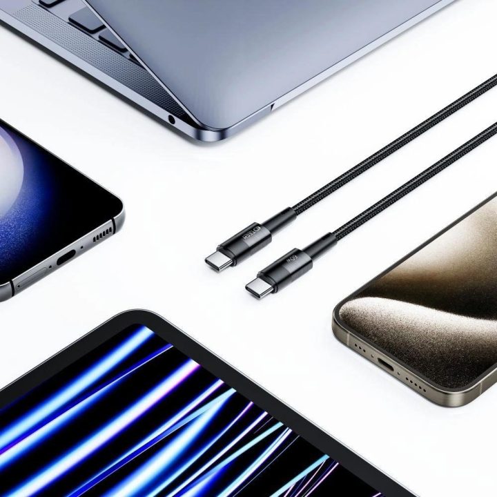USB C PD 60W 3A 2m“ laidas – pilkas