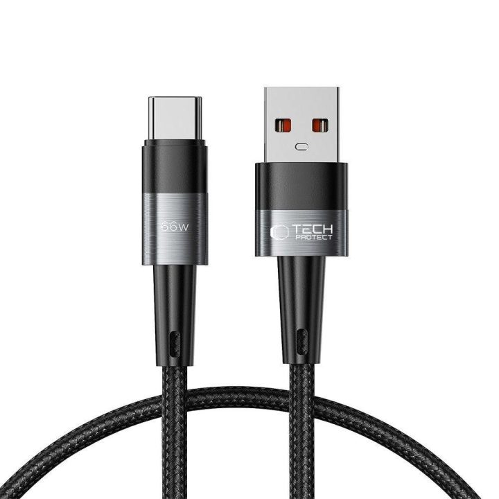 USB C 66W 6A 0,5m pilko spalvos kabelis