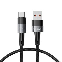 USB C kabelis 66W 6A 0.25m - pilka