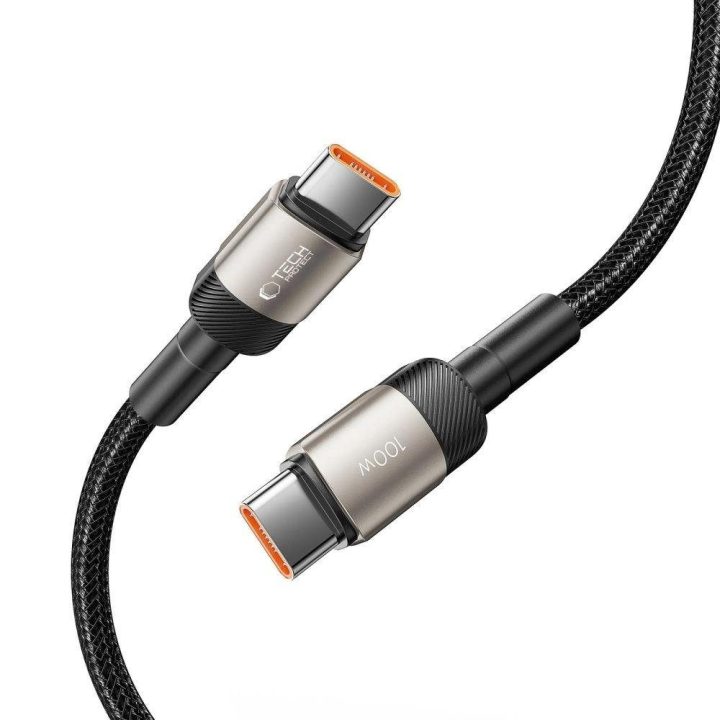 USB C PD kabelis 100 W 5 A 1 m – titano spalvos