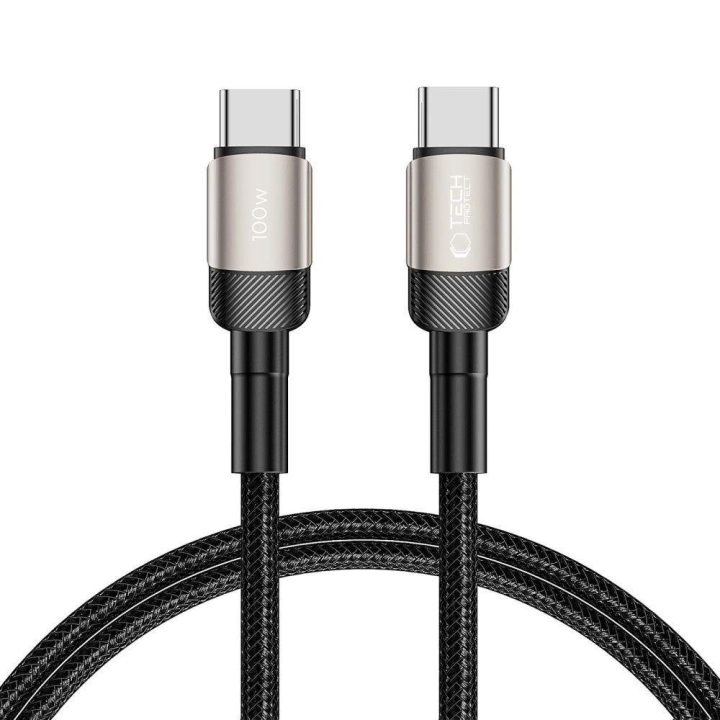 USB C PD kabelis 100 W 5 A 1 m – titano spalvos