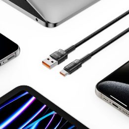 Evo USB C laidas 100 W 5 A 1 m - juoda