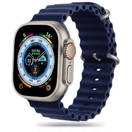 Apyrankė Apple Watch 4 / 5 / 6 / 7 / 8 / 9 / SE / Ultra 1 / 2 (42/44/45/49 mm) - tamsiai mėlyna