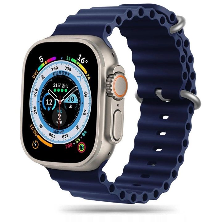 Apyrankė Apple Watch 4 / 5 / 6 / 7 / 8 / 9 / SE / Ultra 1 / 2 (42/44/45/49 mm) - tamsiai mėlyna